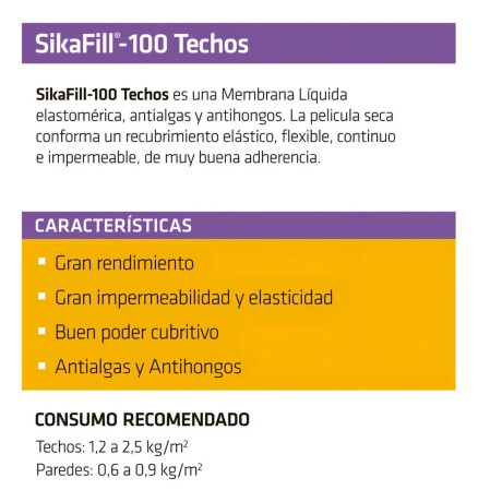 Sikafill Techos Membrana Líquida Sika 20 + 20 Kgs Blanca Sikafill Techos Membrana Líquida Sika 20 + 20 Kgs Blanca