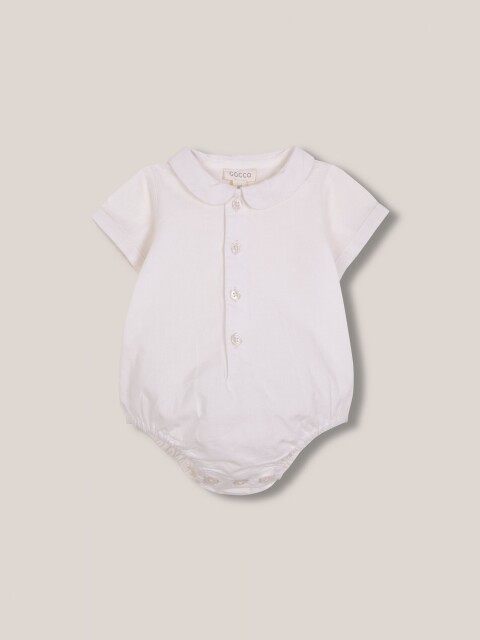 Camisa Body Con Cuello Peter Pan Blanco
