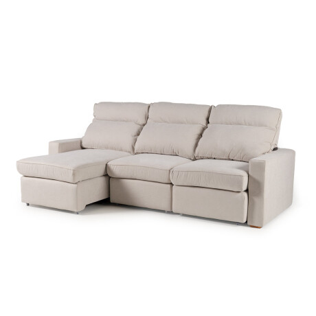 Sofá Austin (Retráctil) - Tela Microfibra - 3 módulos AA-10 (Beige)