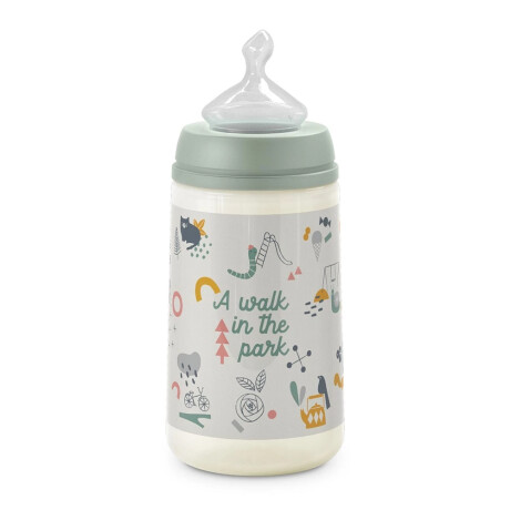 Mamadera Suavinex de 0-6M 270Ml Tetina Anatómica Flujo Medio Verde
