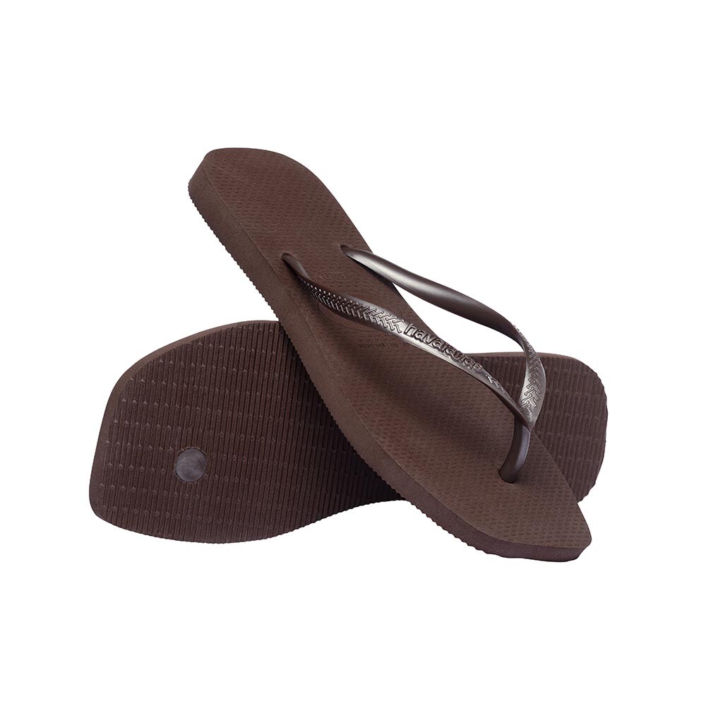 Sandalias Havaianas Slim Square Mujer Cafe