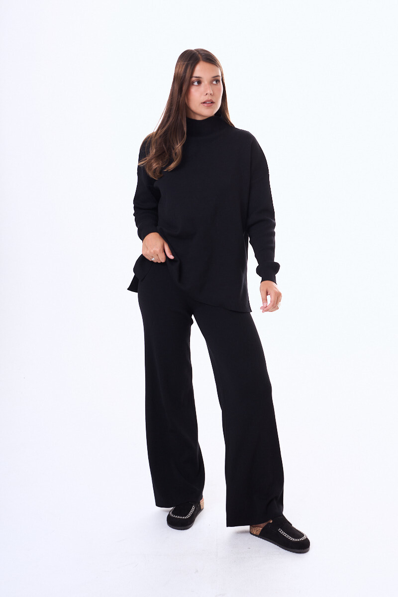 Buzo Tejido Medina Negro