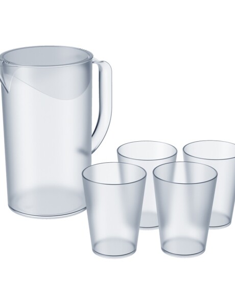 SET JARRA PLASTICO 2L + 4 VASOS 300ML CASUAL SET JARRA PLASTICO 2L + 4 VASOS 300ML CASUAL