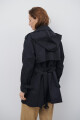 TRENCH CAPUCHA MIDI NEGRO