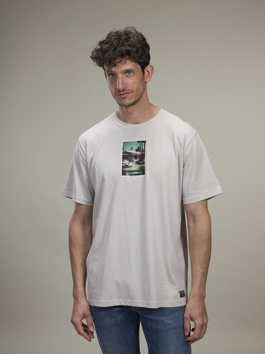T-SHIRT PALM - HUESO 