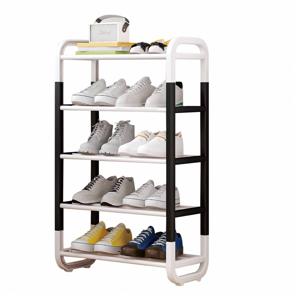 Zapatera De Metal Y Plástico 5 Estantes Organizador Zapatera De Metal Y Plástico 5 Estantes Organizador