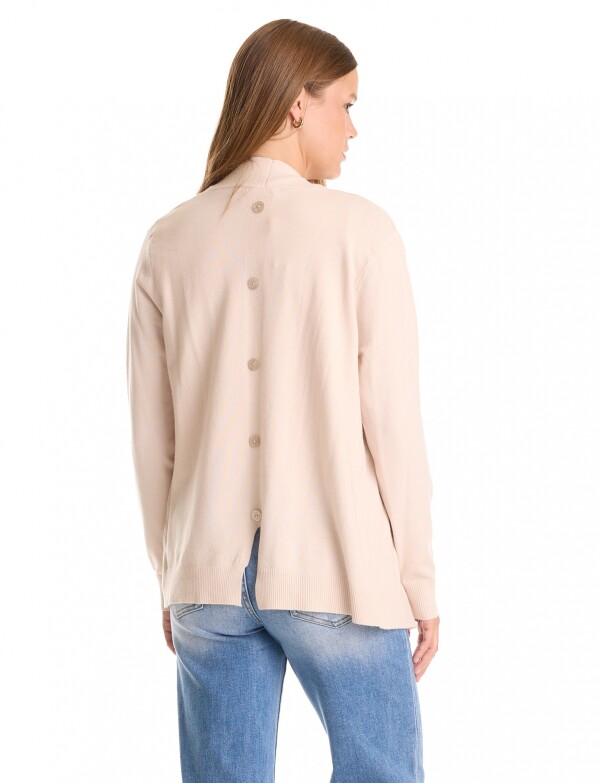 Cardigan Espalda Botones BEIGE