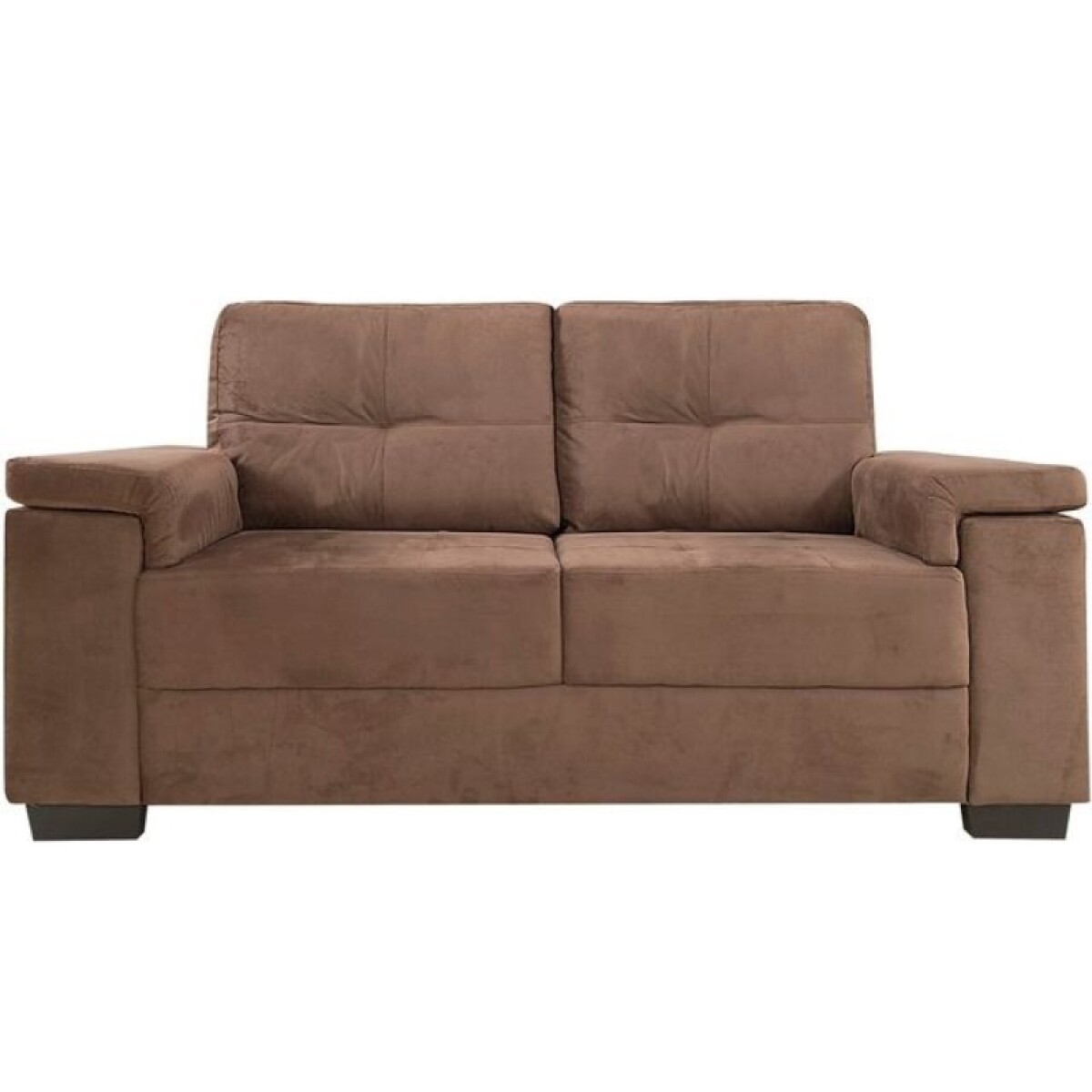 Sofa 3 Cuerpos Luares Tela Chocolate 