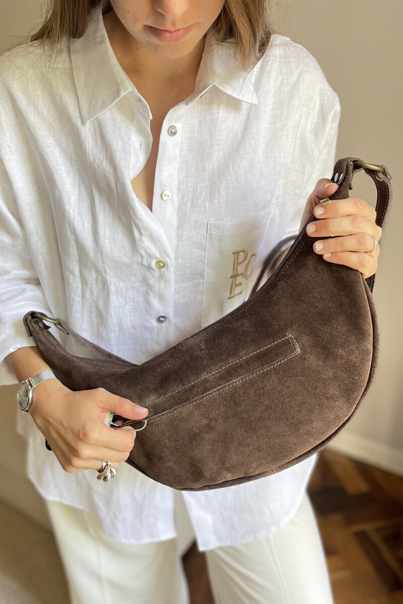 Cartera Milos Chocolate gamuza