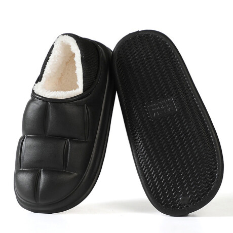 Pantufla Gomón Antideslizante Invierno Unisex Negro