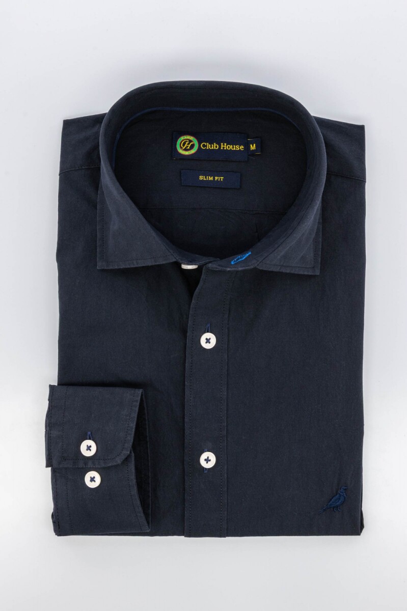 Camisa Short collar - Azul marino 