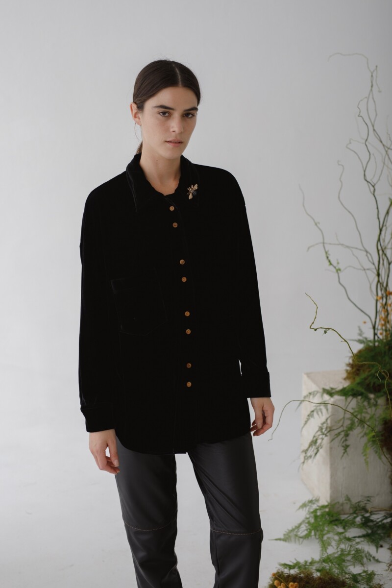 CAMISA BIMBA VELVET - Negro 