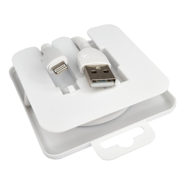 Cable De Datos Usb Tipo Lightning iPhone 1 Metro Goldtech Ax Variante Color Blanco