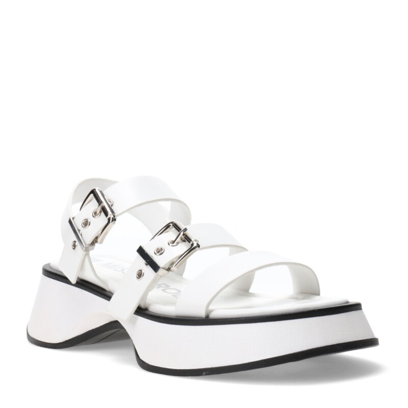 Sandalias de Mujer Miss Carol Sandalia BITOLA con hebillas Blanco