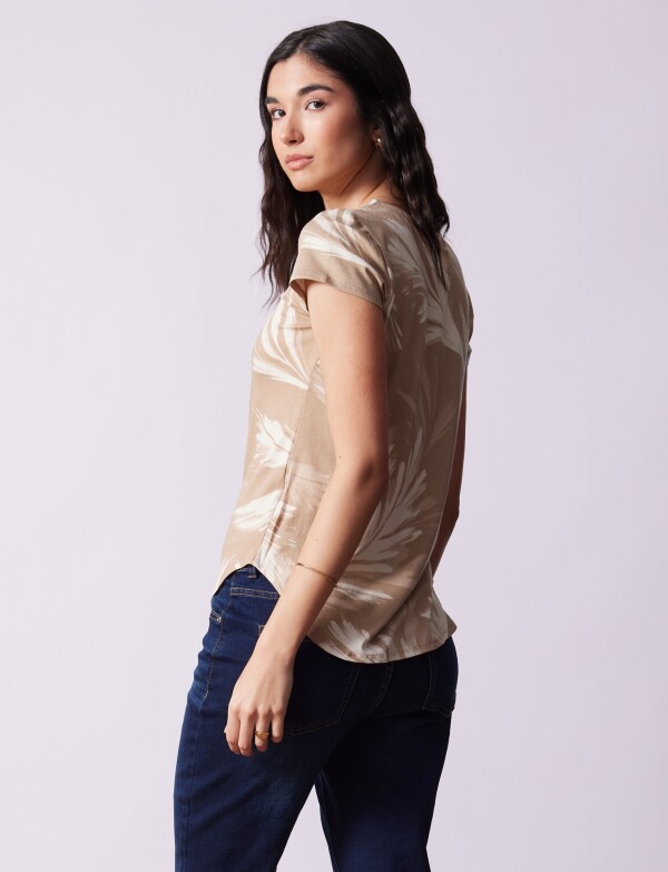 Remera Modal Print TOSTADO