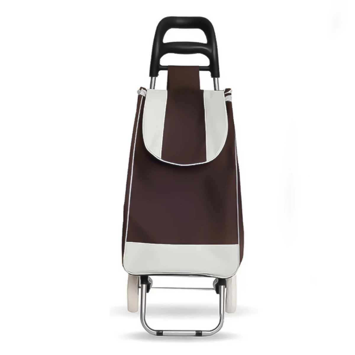Carrito de Compras con Bolso para Feria - Marrón 
