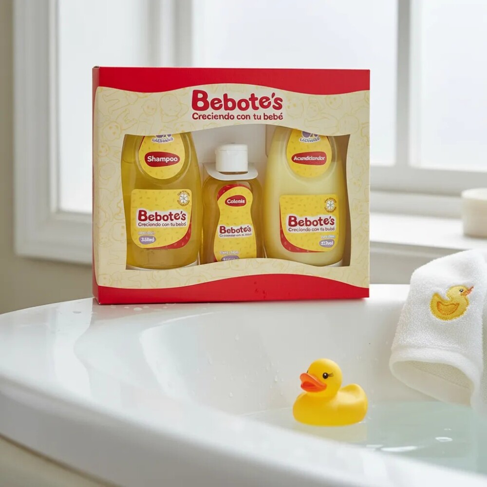 Set completo shampoo, acondicionador y colonia BEBOTES Set completo shampoo, acondicionador y colonia BEBOTES