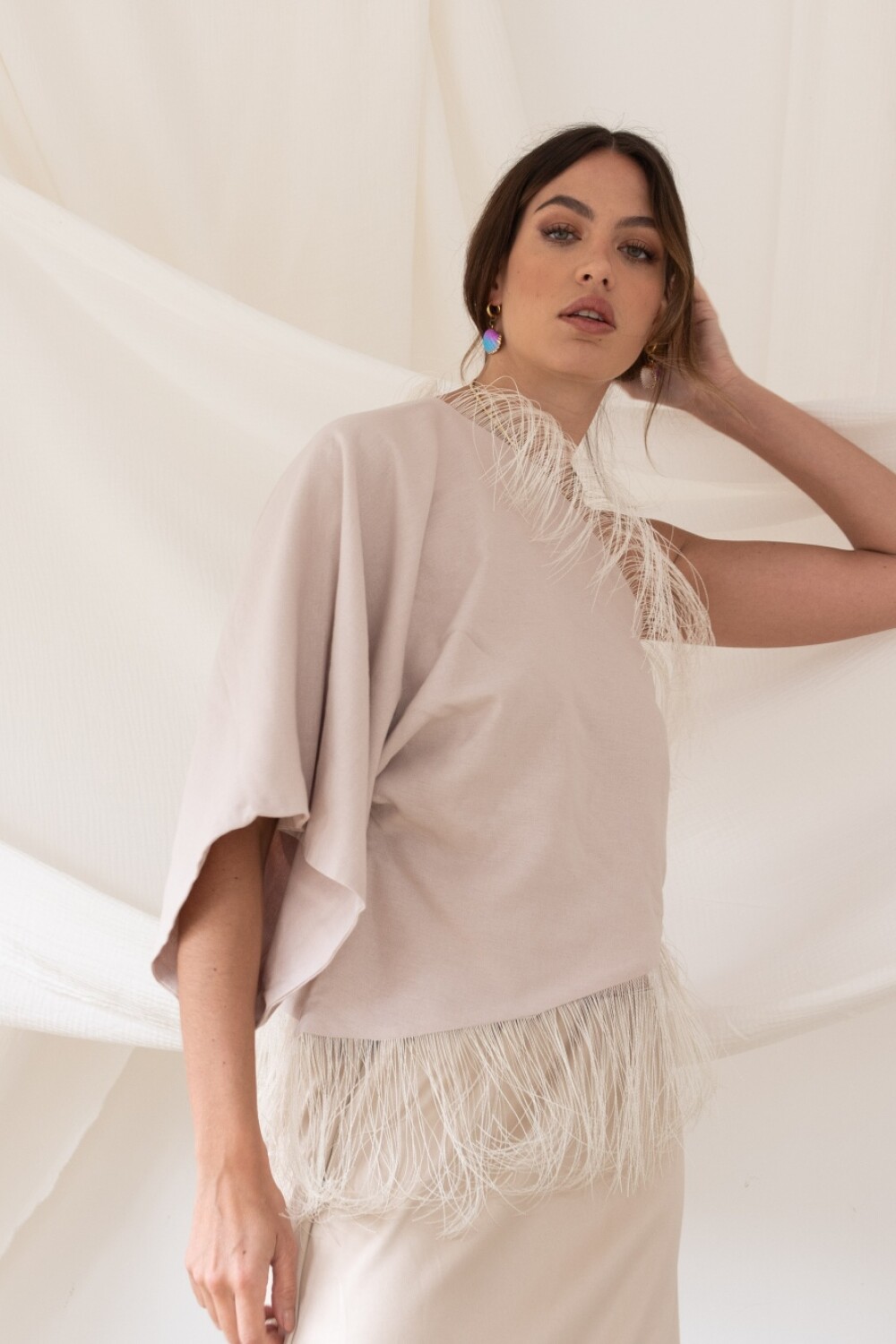 Top Fringes Blanco
