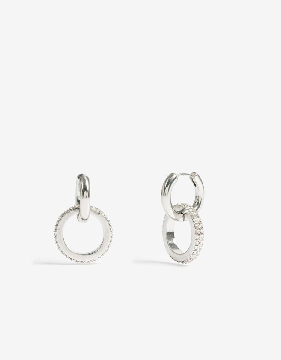 Aros Argollas Strass - Cristal 