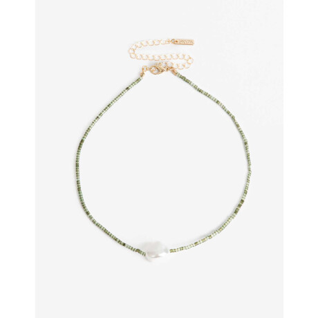 Collar Corto Beads Y Perla Combinacion Multicolor