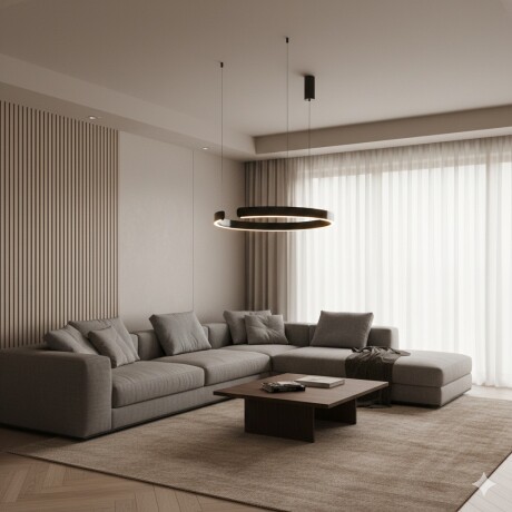 Luminaria de susp. Led circular con corte, 60W Dimerizable, 60cm Luminaria de susp. Led circular con corte, 60W Dimerizable, 60cm