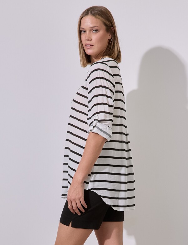 Blusa Stripes BLANCO/NEGRO