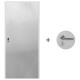 Puerta Desarmada Interior en MDF con Marco y Cerradura Lumax Blanca tramada Herraje Plateado