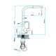 Griferia De Cocina Linea Latina Aqualia Monocomando Pull Out CROMO