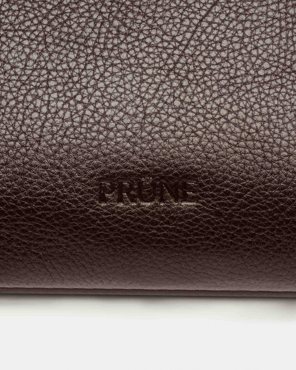 Cartera al hombro Bamboo en cuero graneado Chocolate