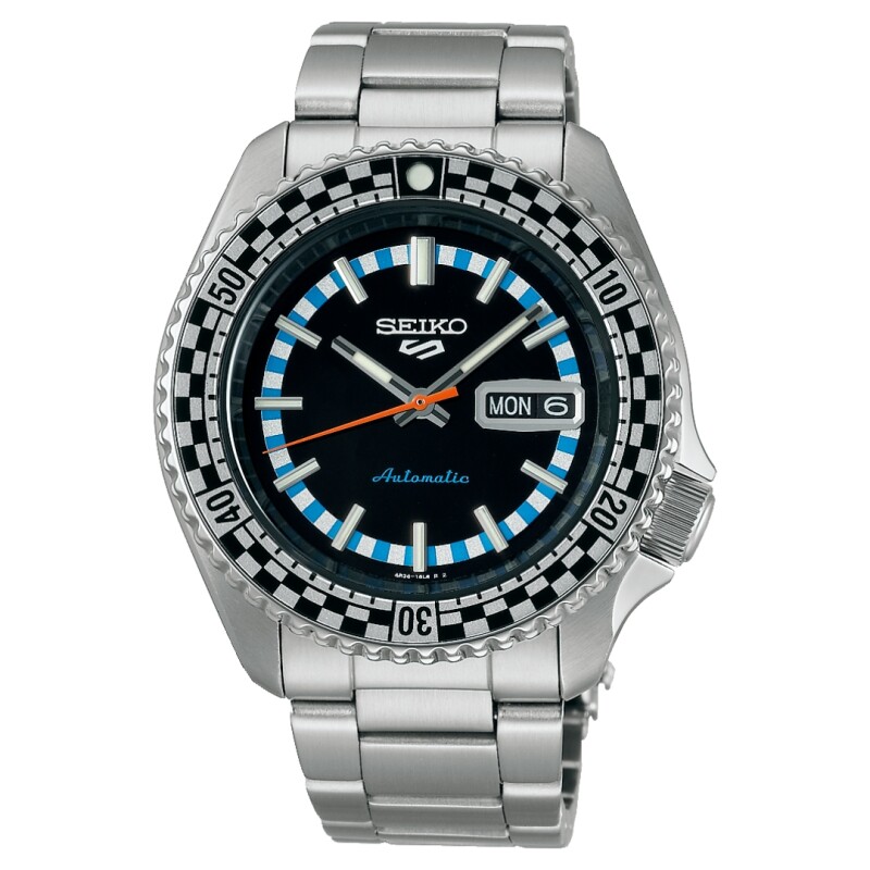 Reloj automático Seiko 5 Sports SRPK67K1 para hombre con correa de acero Negro