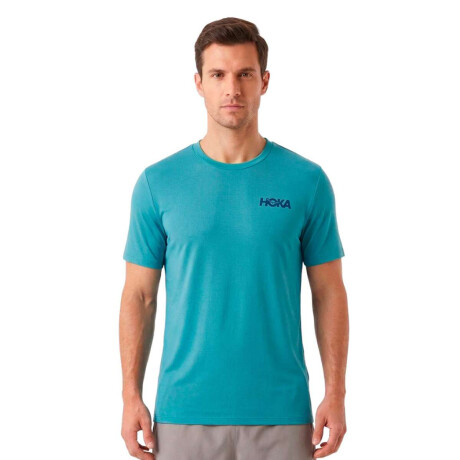 Hoka Remera Manga Corta Manifesto Gpx Tee Hombre Celeste-Celeste