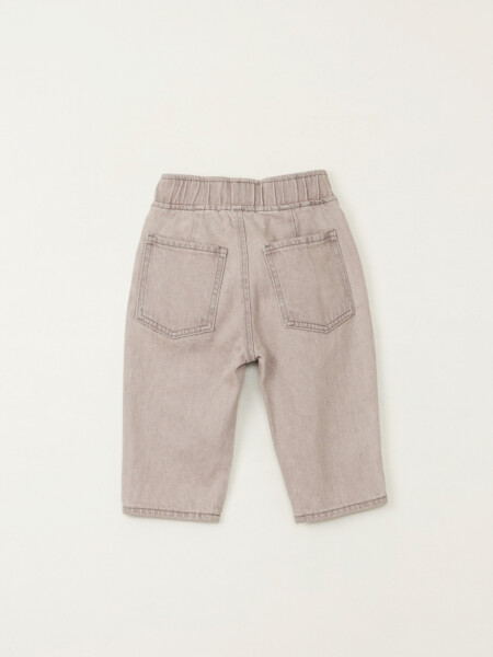 Pantalón jean con rodilleras Gris Claro