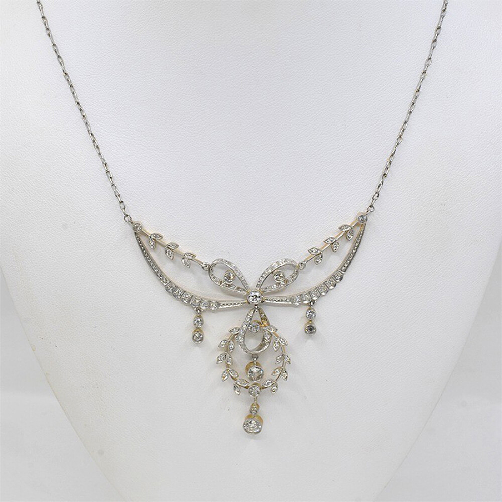 Gargantilla Nueva Estilo Antiguo. Oro 18 K Y Brillantes Gargantilla Nueva Estilo Antiguo. Oro 18 K Y Brillantes