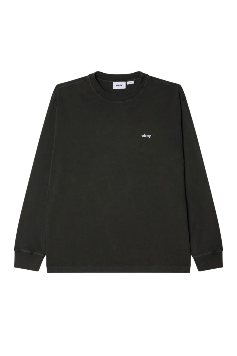 LOWERCASE PIGMENT TEE LS Negro