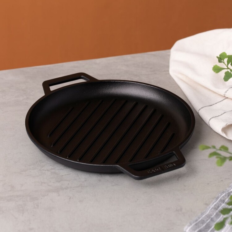 SARTEN GRILL HIERRO CURADO CON ASAS 25CM VICTORIA SARTEN GRILL HIERRO CURADO CON ASAS 25CM VICTORIA