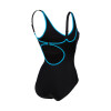 Malla De Entrenamiento Para Mujer Arena Women's Tania Clip Back Swimsuit One Piece Negro y Turquesa