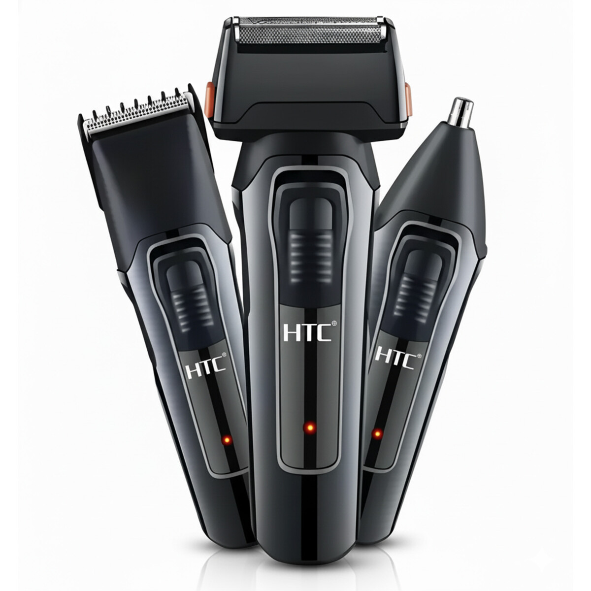Afeitadora Cortadora De Pelo Barba inalámbrica HTC 3 En 1 - Color Negro 