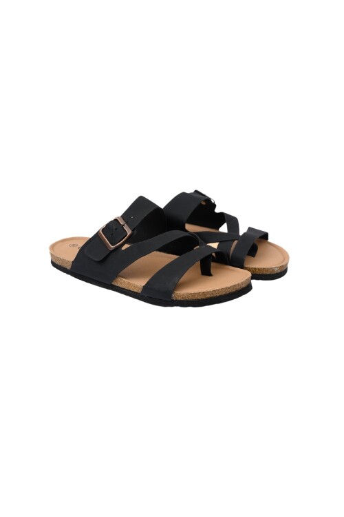 Sandalias con tira Negro