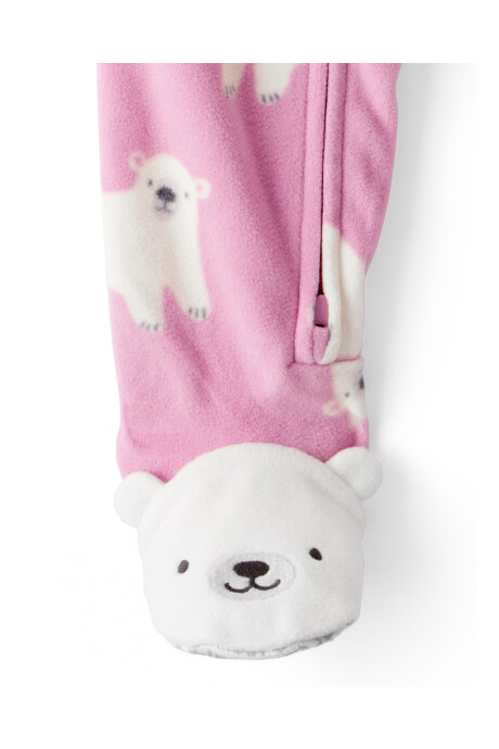 Pijama una pieza de micropolar, con pie, diseño osos polares Sin color