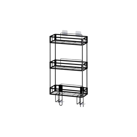 ORGANIZADOR PARA BAÑO METALICO 34X15X60CM NEGRO