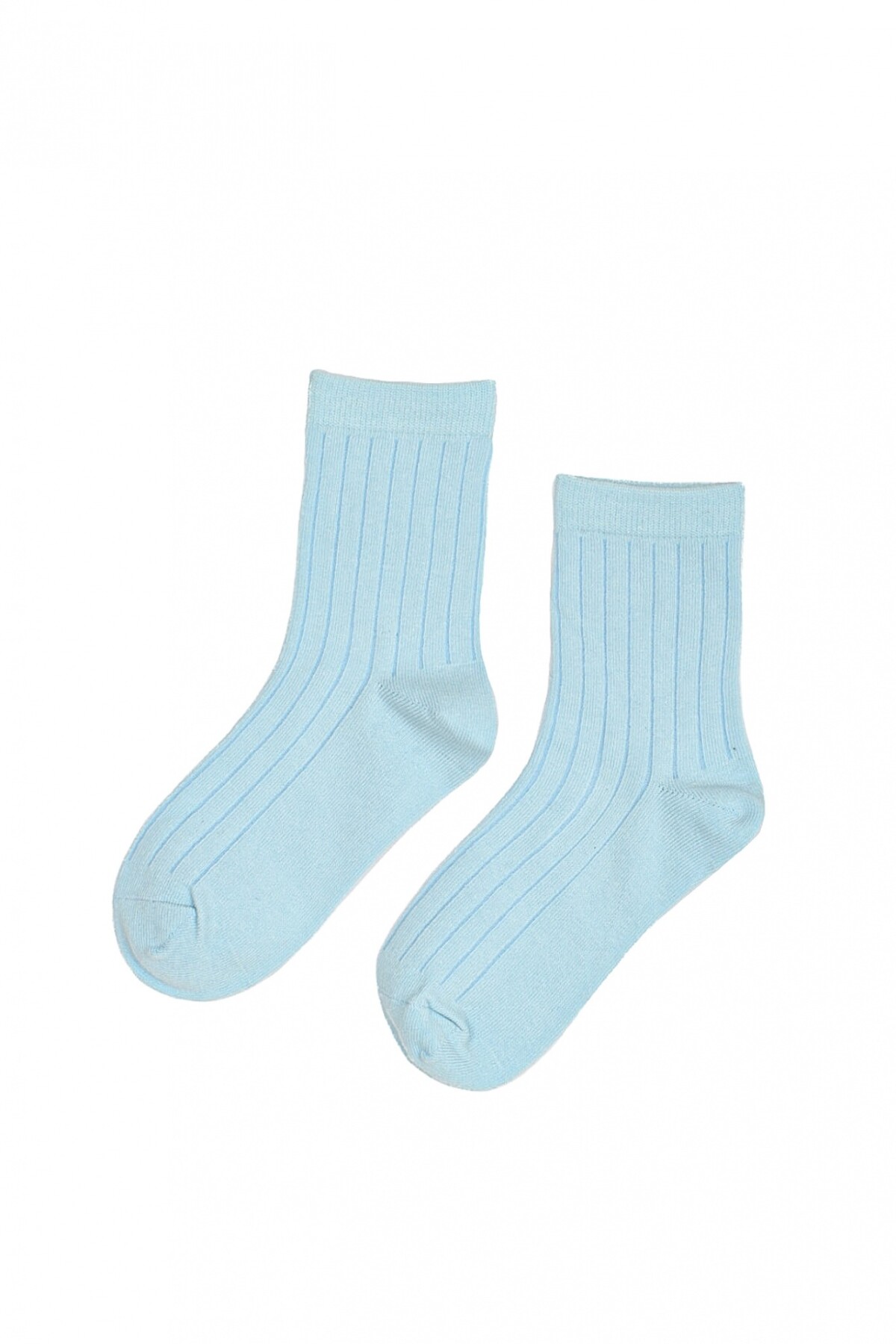 Medias Kids Rib Lisas Celeste
