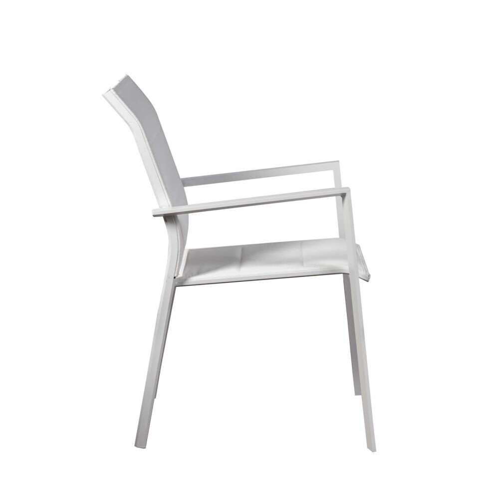 SILLA DE EXTERIOR ALUMINIO BLANCO PORTOFINO