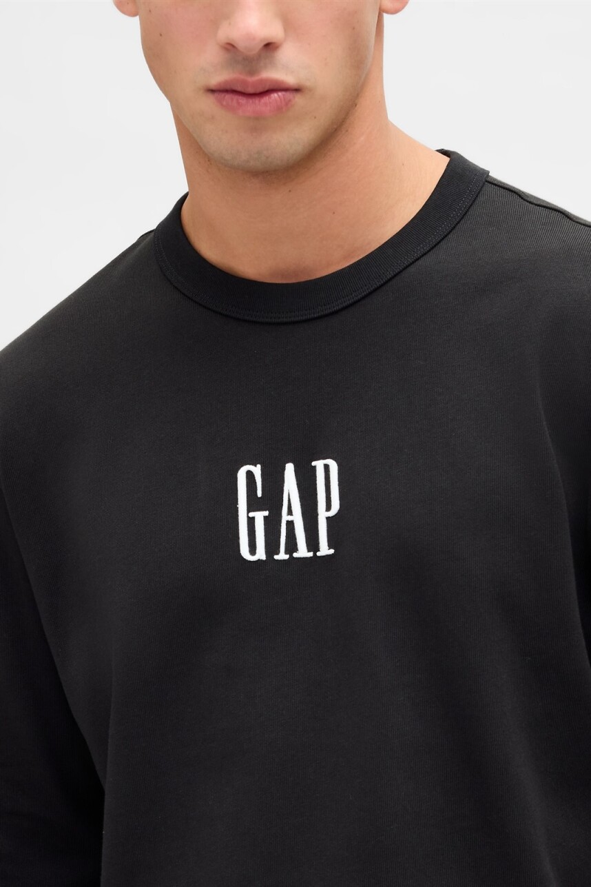 Remera Logo Gap Manga Larga Hombre Moonless Night