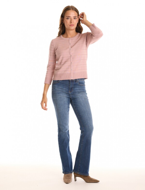 Cardigan Basico ROSA OSCURO
