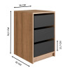 Cajonera 3 cajones 36x40x57 GRAFITO CON MIEL Cajonera 3 cajones 36x40x57 GRAFITO CON MIEL