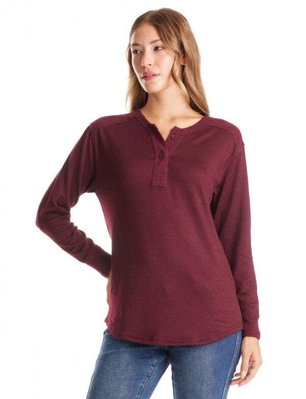 Buzo Hacci Henley BORDEAUX