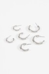 Set de aros plateado