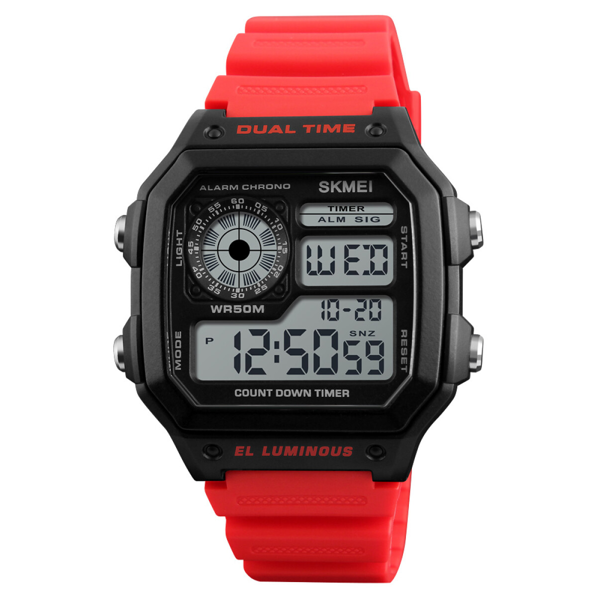 Reloj Skmei 1299RD color Rojo - Rojo 