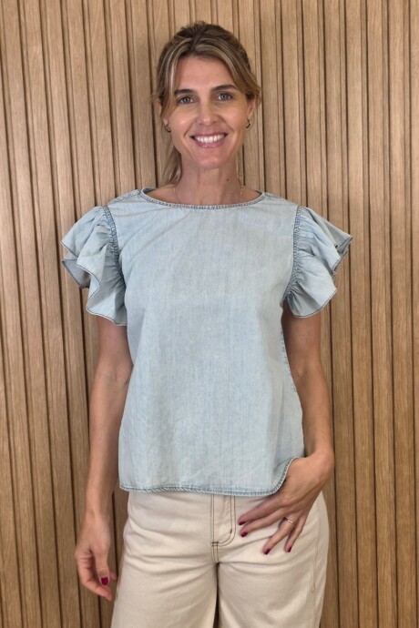 Musculosa Jesusa Denim Celeste