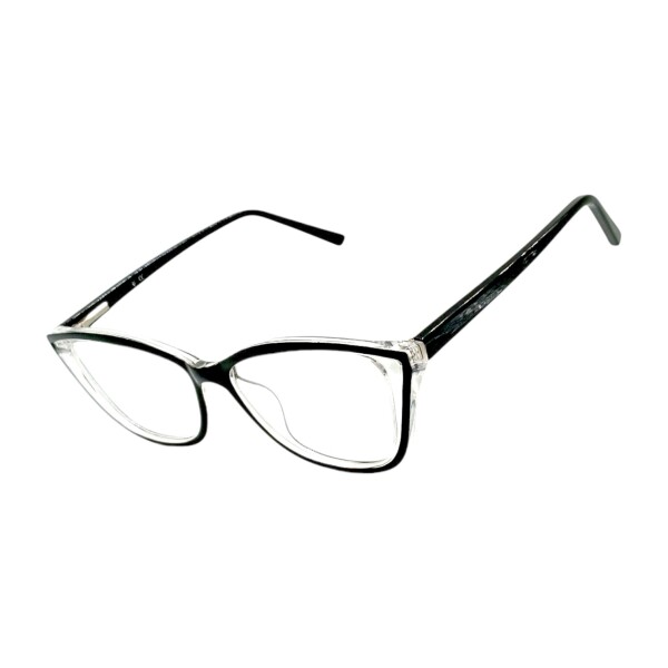 Tipo: Lente de receta. Marca: Vidaltec. Material: Acetato. Color: Negro combinado con transparente cristal/rosa cristal. Calibre negrocombinado